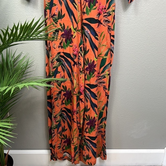 Blank London Jumpsuit Multi Colored Medium Tropical Leopard Print - Picture 2 of 12